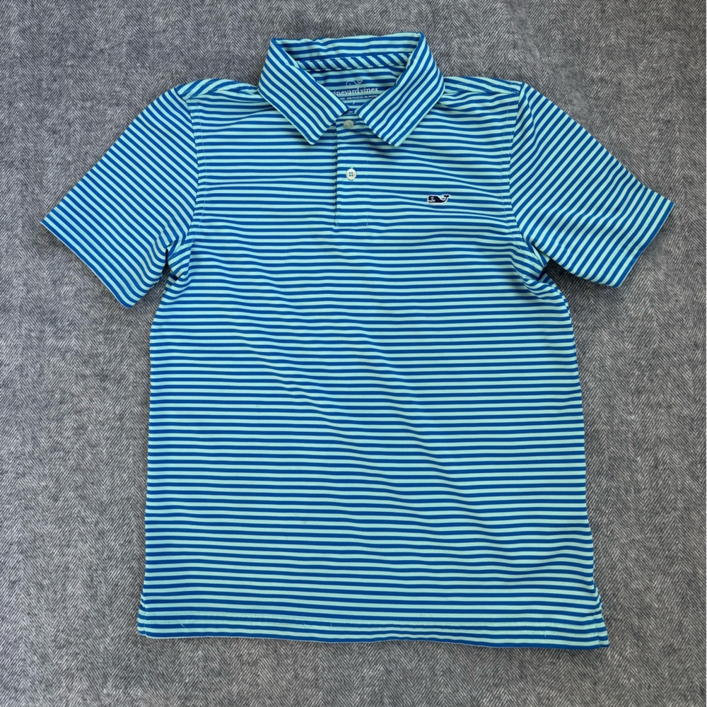 Vineyard Vines Boys Striped Performance Polo
